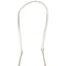 Crossi Leather Zip-Up Bowtie Handbag Purse with Shoulder Strap - White/Gold