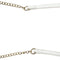 Crossi Leather Zip-Up Bowtie Handbag Purse with Shoulder Strap - White/Gold