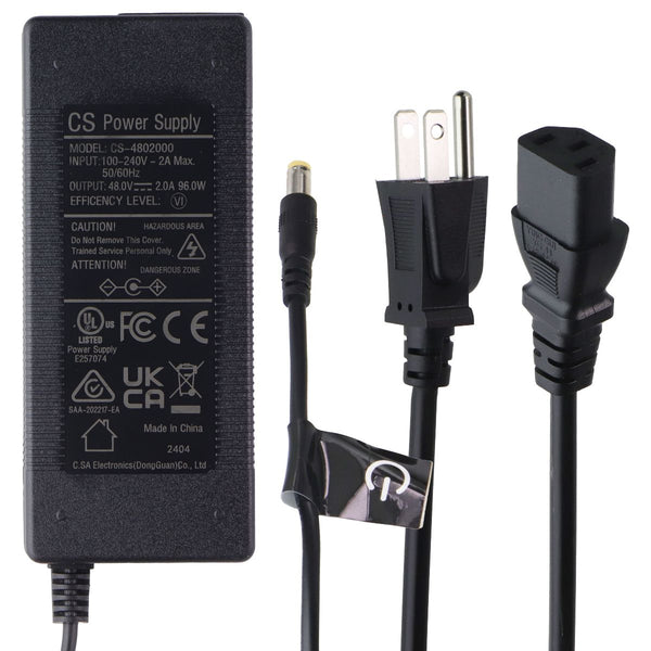 CS Power Supply 96W (48V/2A) Brick and Power Cord - Black (CS-4802000)