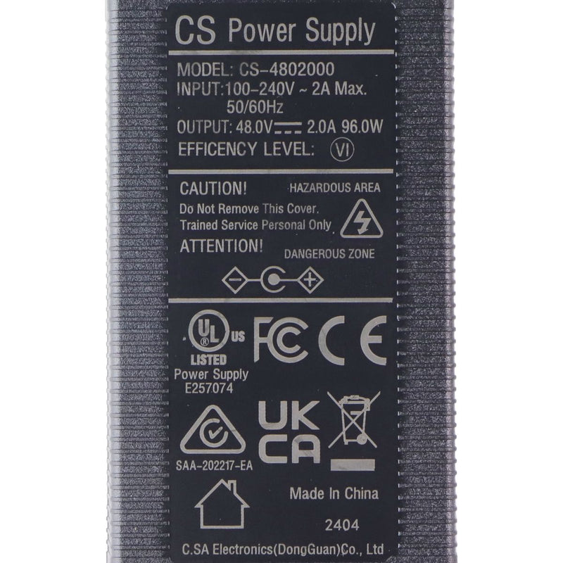 CS Power Supply 96W (48V/2A) Brick and Power Cord - Black (CS-4802000)