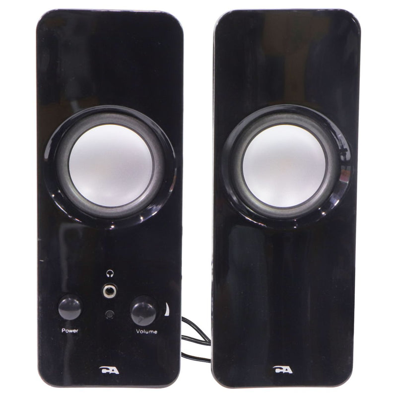 Cyber Acoustics 2.0 Powered Speaker System with Volume Control - Black (CA-2050)