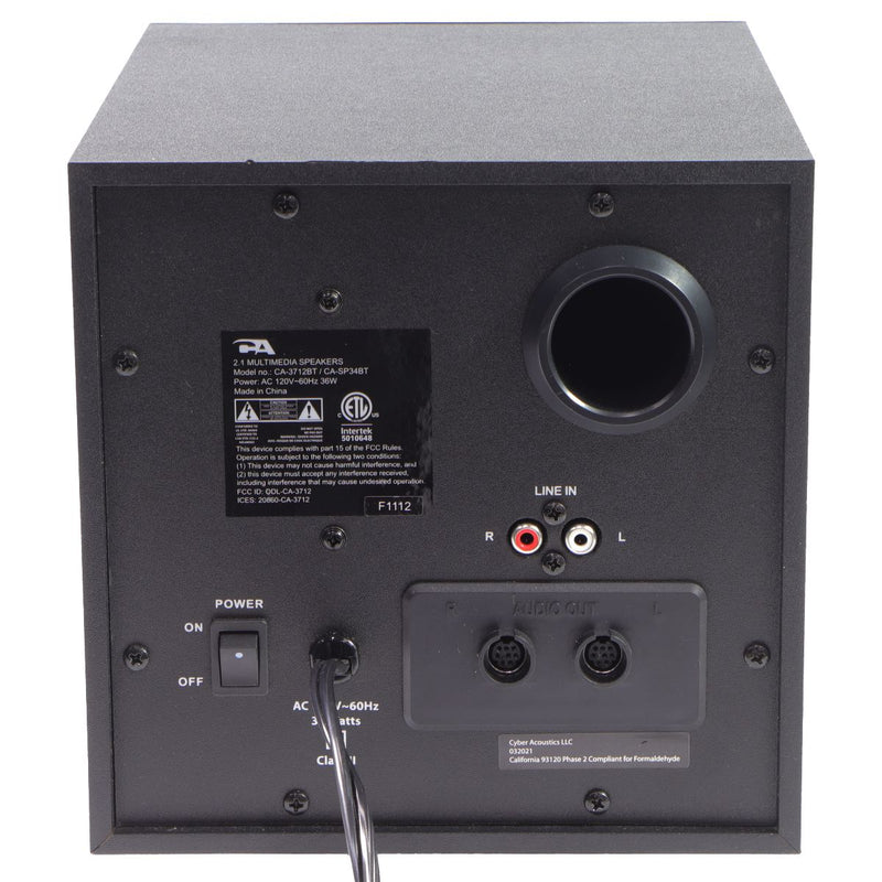 Cyber Acoustics Multimedia 2.1 Bluetooth Speaker System with Subwoofer