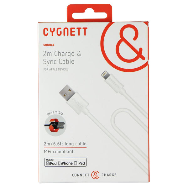 Cygnett (2m / 6.5ft) Charge and Sync Cable for Apple Products - White