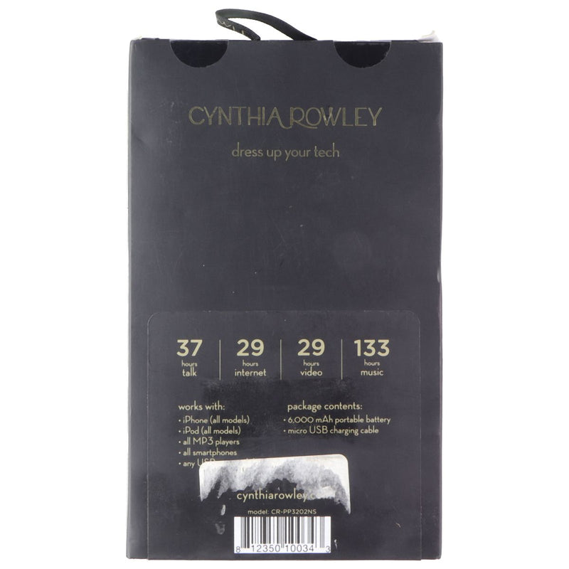 Cynthia Rowley 6000mAh Rechargeable Battery with Micro USB Cable - Teal Splatter