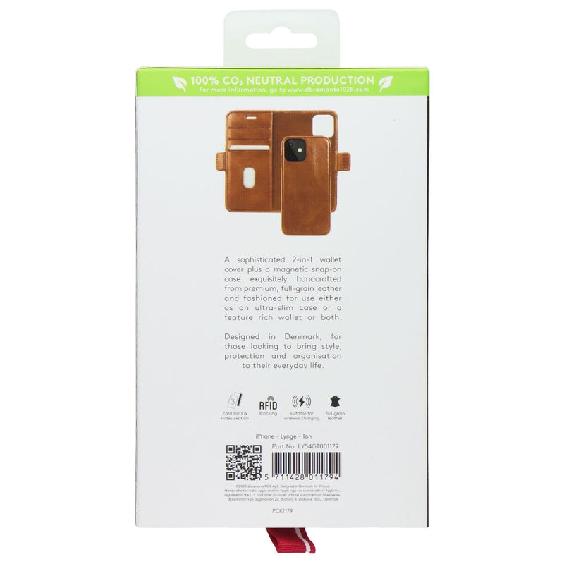 Lynge Full-Grain 2-in-1 Wallet + Magnetic Case for iPhone 12 mini - Brown