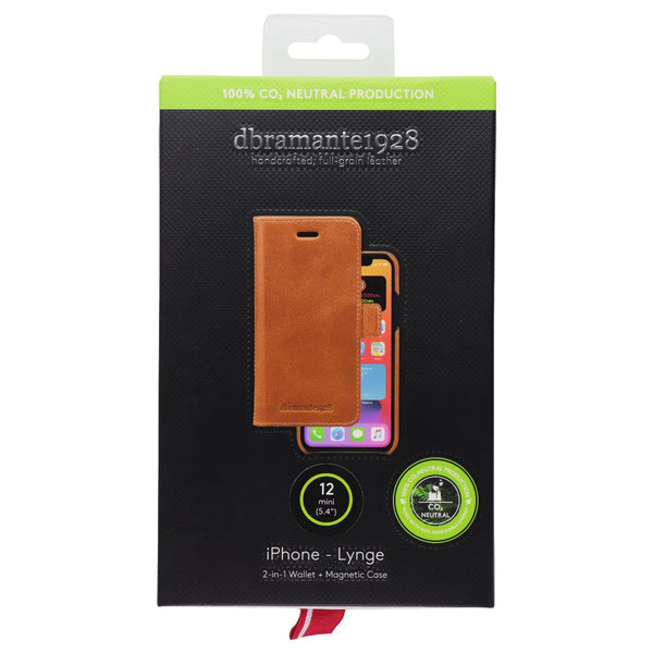 Lynge Full-Grain 2-in-1 Wallet + Magnetic Case for iPhone 12 mini - Brown