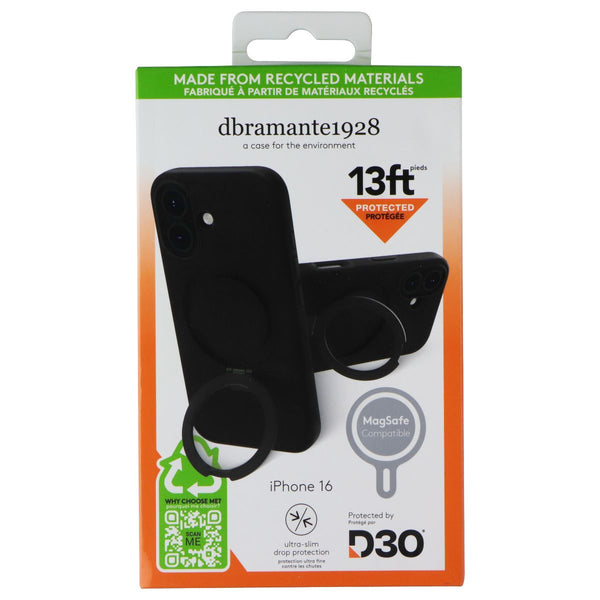 dbramante1928 Ultra-Slim Kickstand Case for MagSafe for Apple iPhone 16 - Black