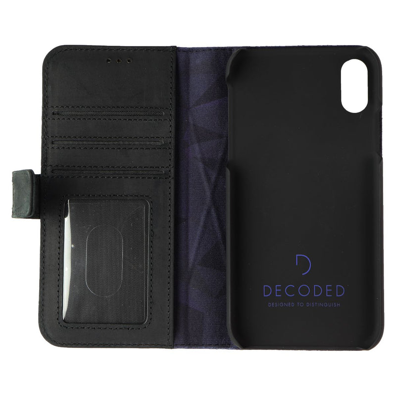 DECODED Leather 2-in-1 Wallet Case for Apple iPhone XR - Black