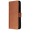 DECODED Full Grain Leather Folio + Case for Apple iPhone XR - Cinnamon Brown