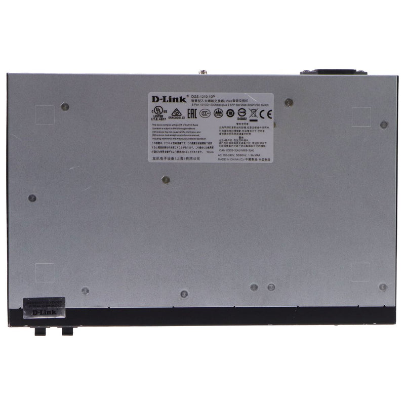 D-Link (65W) 10-Port Gigabit Smart Managed PoE+ Switch (DGS-1210-10P)