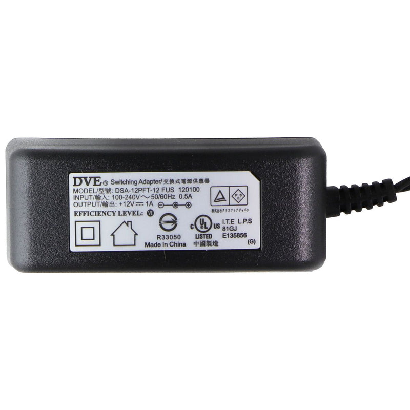 DVE 12V/1A Switching Adapter (DSA-12PFT-12 FUS) - Black
