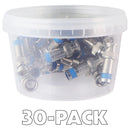 Eclipse Pro (30-Pack) BNC Connectors for RG6 Quad Shield Coax Cable CCTV Video