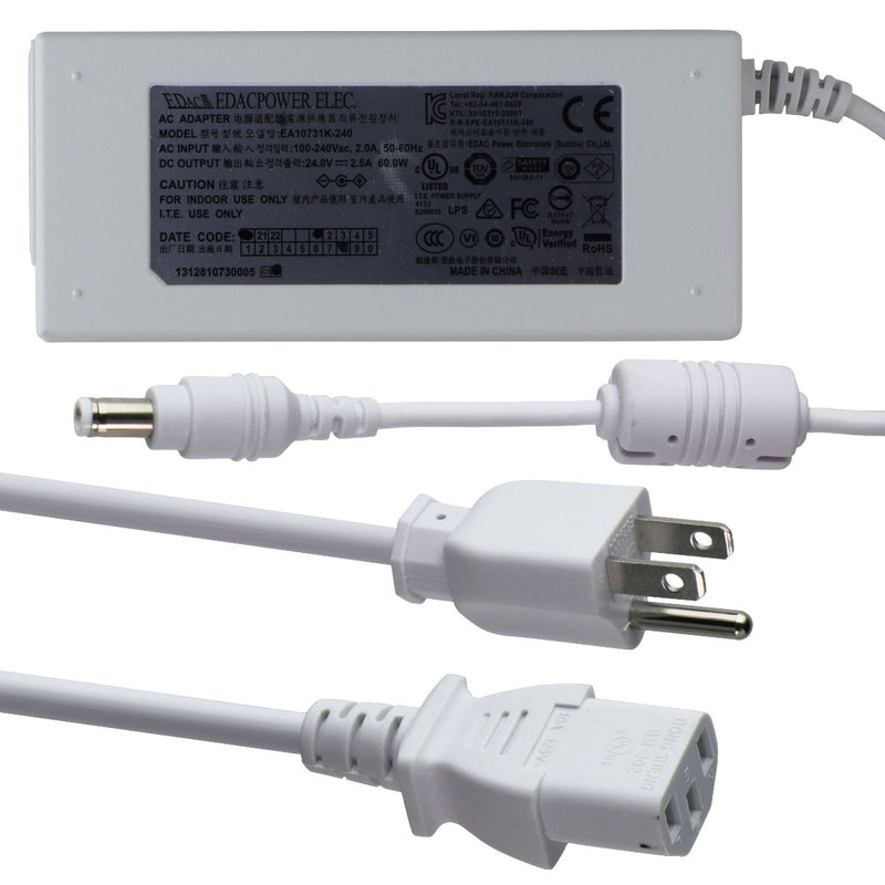 EDACPower 60W 24V/2.5A AC Adapter (EA10731K-240) - White