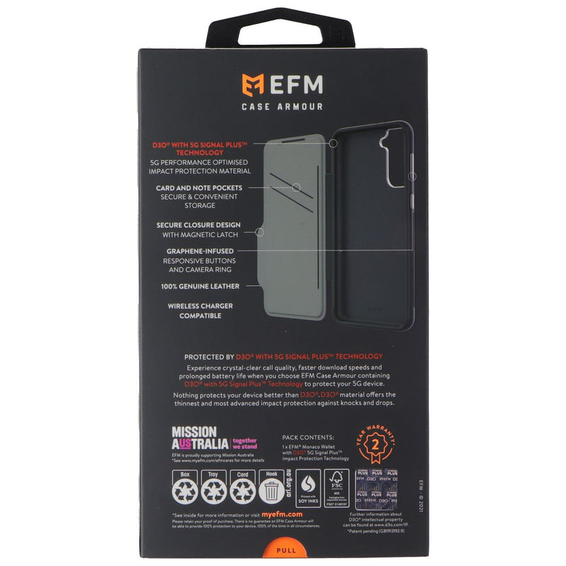 EFM Monaco Hard Folio Case for Samsung Galaxy (S21+) 5G - Black