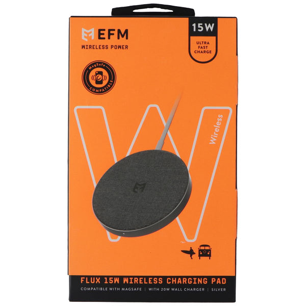EFM 15W Ultra Fast Charge Flux 15W Wireless Pad for MagSafe - Silver (AU PLUG)