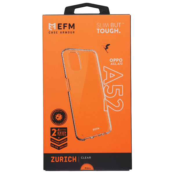 EFM Zurich Series Gel Case for OPPO A52 / A72 Smartphones - Clear