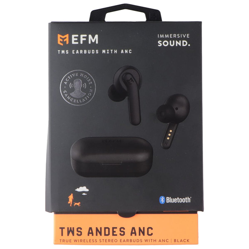 EFM - True Wireless Stereo Earbuds with ANC and Charging Case - Black