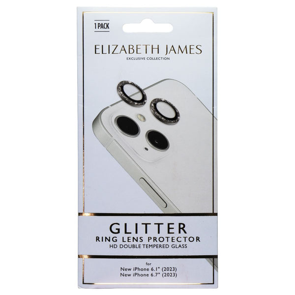 Elizabeth James Ring Lens Protector for iPhone 15/15 Plus - Glitter