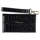 Elizabeth James Wristlet Folio for MagSafe for iPhone 15/14/13 - Black Croc