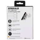 Emerald 6-Foot Braided 3-in-1 Lightning 8-Pin to USB-A Charging Cable - Black