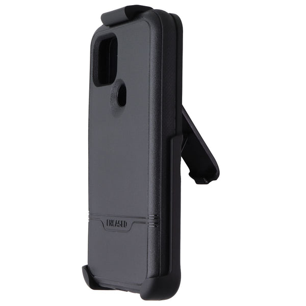 Encased Rebel Shield Case/Screen Protector/Holster for Google Pixel 5 - Black