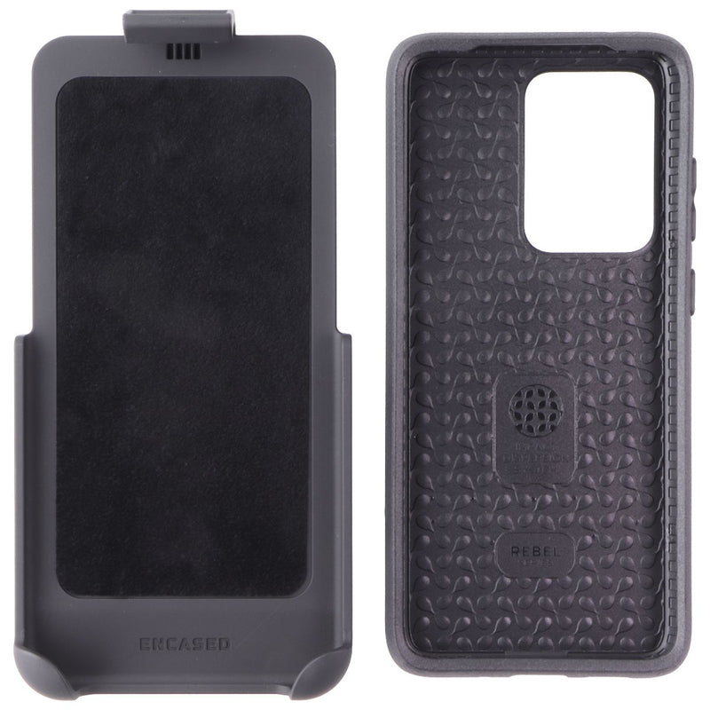 Encased Rebel Series Case & Holster for Samsung Galaxy S20 Ultra - Black