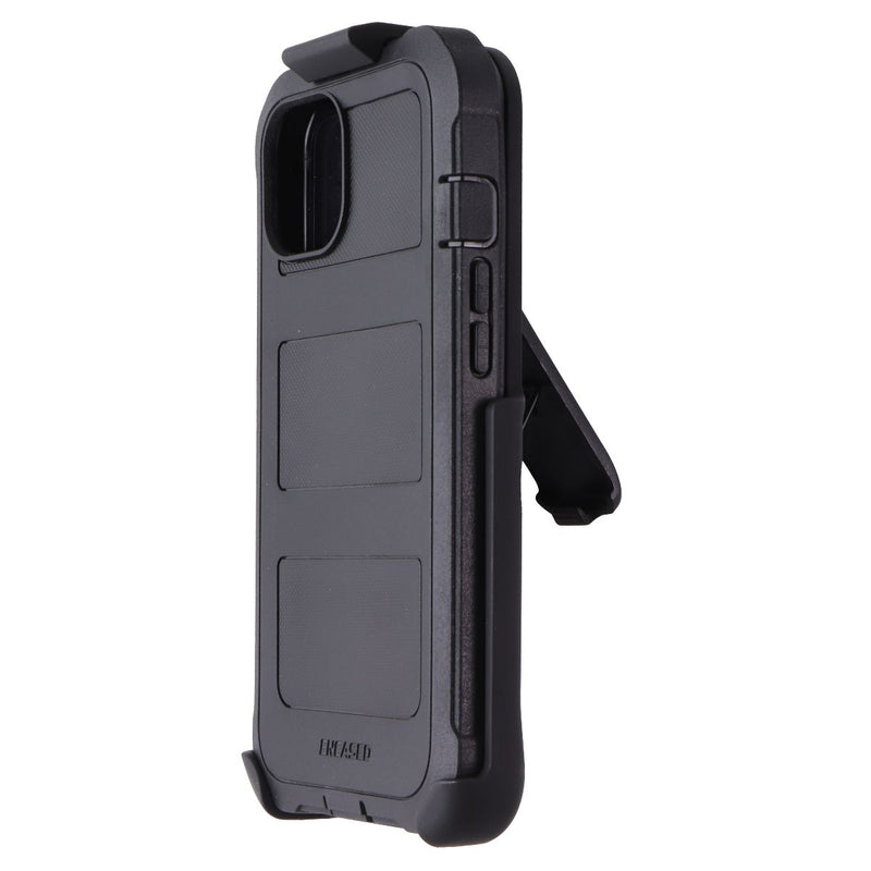 Encased Falcon Shield Case with Belt Clip Holster for Apple iPhone 13 - Black