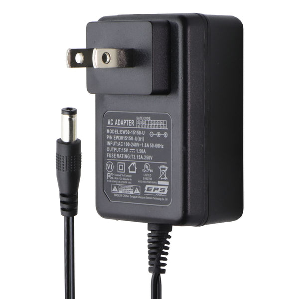 EPS (15V/1.5A) AC Adapter Wall Power Supply - Black (EW30-15150-U)