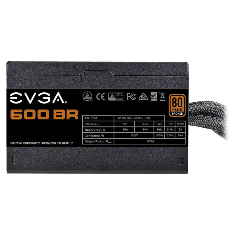 EVGA 600W Bronze 600 BR Power Supply (100-BR-0600-K1)