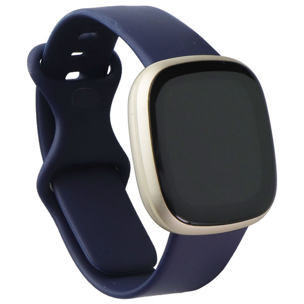 Fitbit Versa 3 Smartwatch (FB511) - Gold Case / Blue Infinity Bands (Full Set)