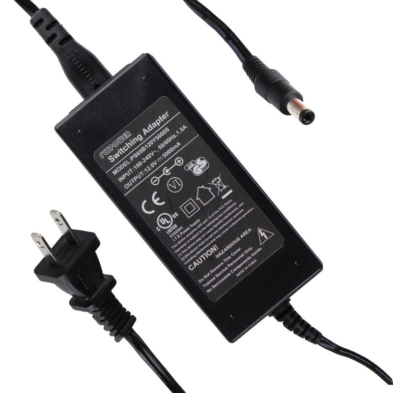Flypower (60W) Switching Adapter  Power Supply w/ Cord - Black (PS65B120Y500S)