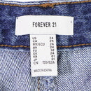 FOREVER 21 Heart Cutout Denim Shorts for Women - Size 24 - Medium Denim