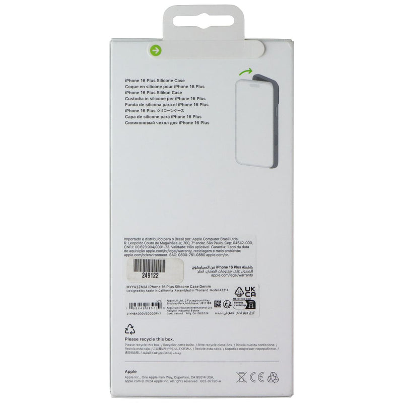 Apple Official Silicone Case for MagSafe for iPhone 16 Plus - Denim