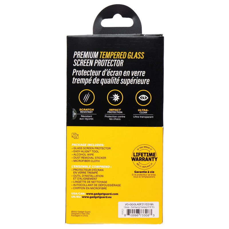 Gadget Guard Glass Screen Protector w/Easy Align Tool for Samsung Galaxy A14 5G