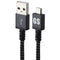 GameStop (10-ft) Braided USB to Micro-USB Charge/Sync Cable - Black