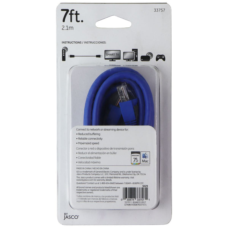GE (7-Ft) Pro Streaming Internet Cat 6 Networking Cable 1000MB/s - Blue