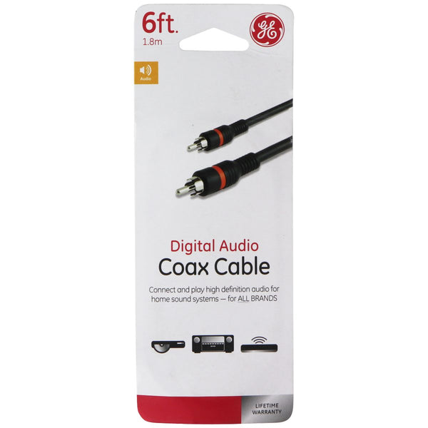 GE (6-Ft) Digital Audio Coax Cable - Black (34495)