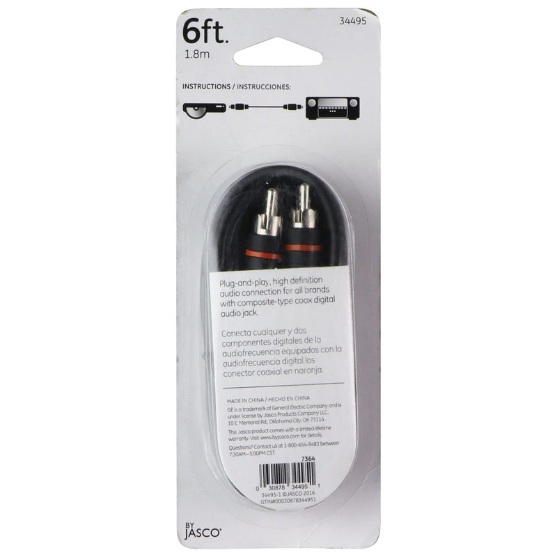 GE (6-Ft) Digital Audio Coax Cable - Black (34495)