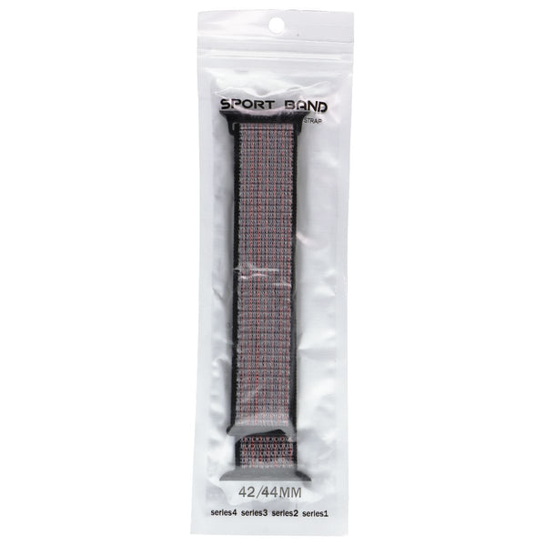 Generic Replacement Nylon Watch Band for Apple Watches 42/44mm - Gray/Orange