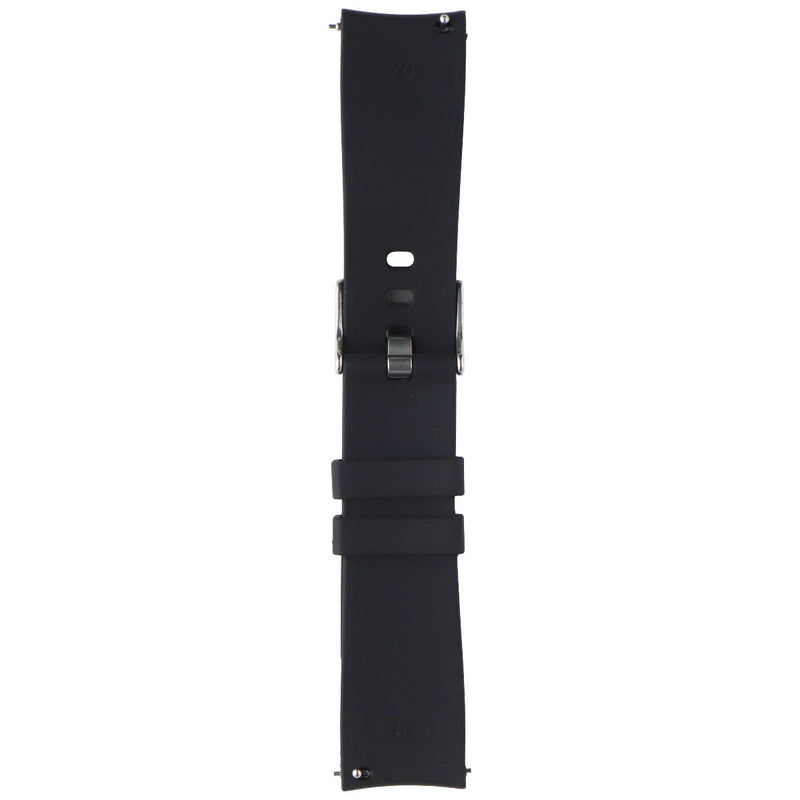 Generic Silicone Watch Band (20MM) - Black with Silver Clasp (Small Strap)