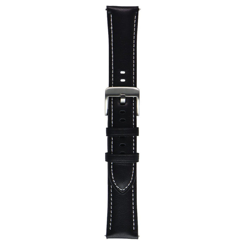 Generic 20mm Watch Band Quick Release Leather Strap for Men/Women - Black
