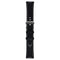 Generic Leather Watch Band with Clasp (22MM) - Black/Silver