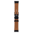 Generic Leather Watch Band with Clasp (22MM) - Black/Silver