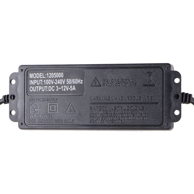 Universal AC/DC Adjustable Switching Power Adapter - 3V to 12V 5A Black