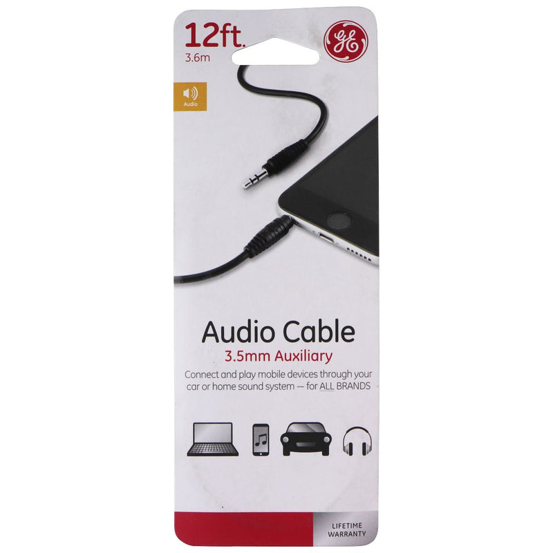 GE 3.5mm 12ft. AUX Audio Cable - Black