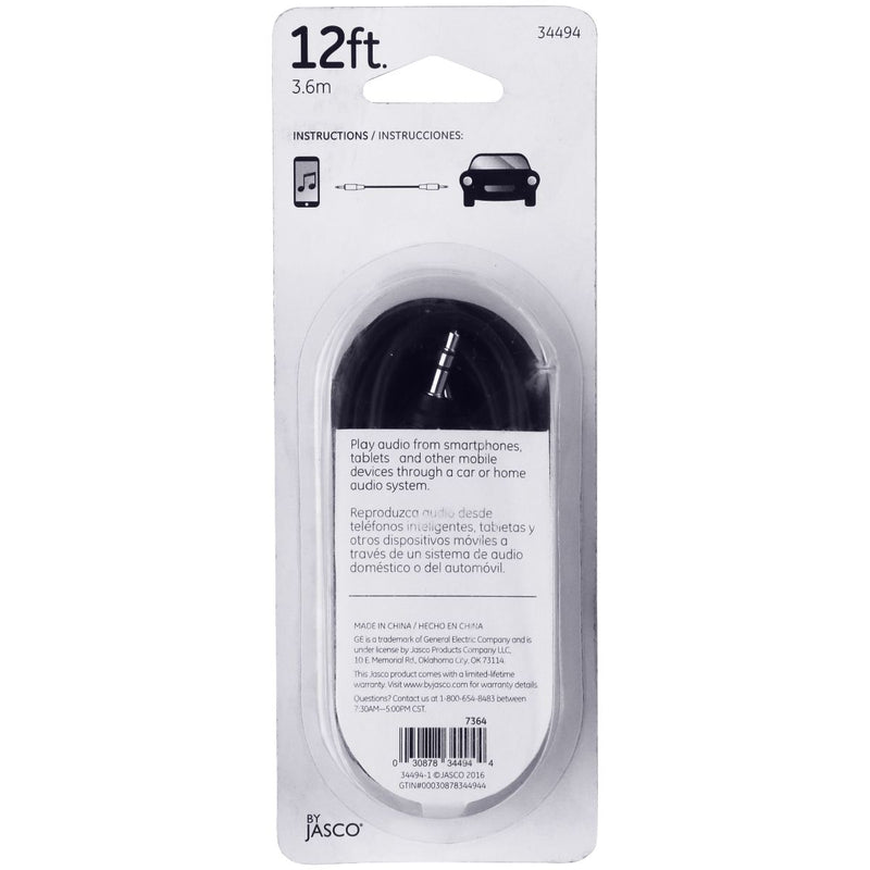 GE 3.5mm 12ft. AUX Audio Cable - Black