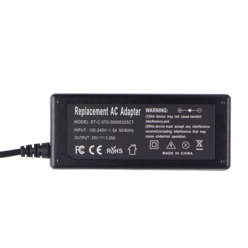 Generic (20V/3.25A) Replacement AC Adapter - Black (ST-C-070-20000325CT)