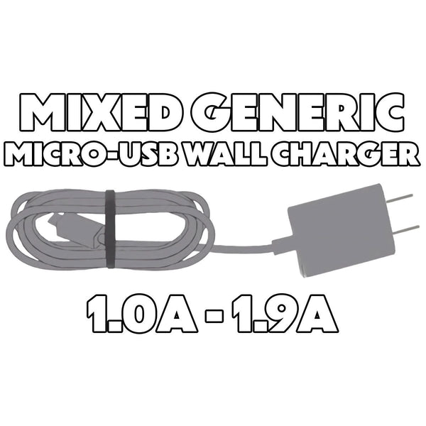Miscellaneous Generic Corded Micro-USB Wall Charger (1.0A to 1.9A) Output