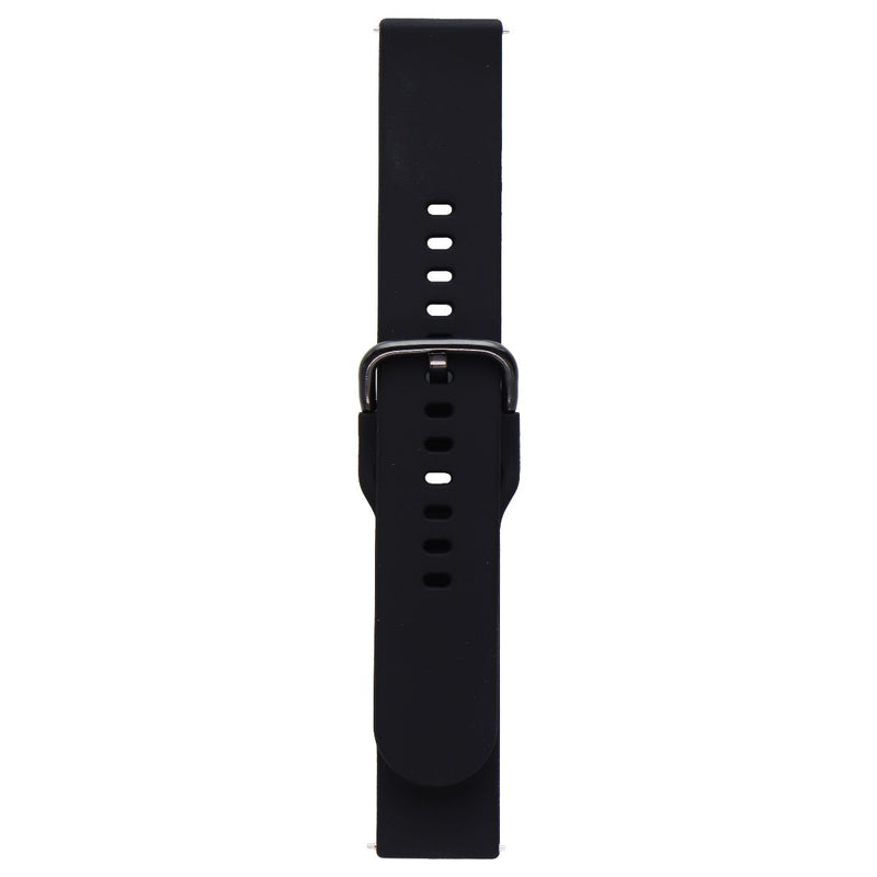 Generic Silicone Watch Band (20MM) - Black with Black Clasp