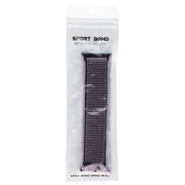 Generic Replacement Nylon Watch Band for Apple Watches 42/44mm - Gray/Red